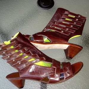 NEW MATIKO ANKLE BROWN LEATHER SHOES SIZE 6